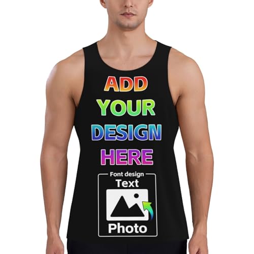 Personalized customized men's vest Personalized vest design your own printed sleeveless shirt with Logo and name photo gifts