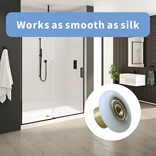8pcs Shower Door Rollers Replacement - 19mm Brass RV Wheels and Sterling Parts
