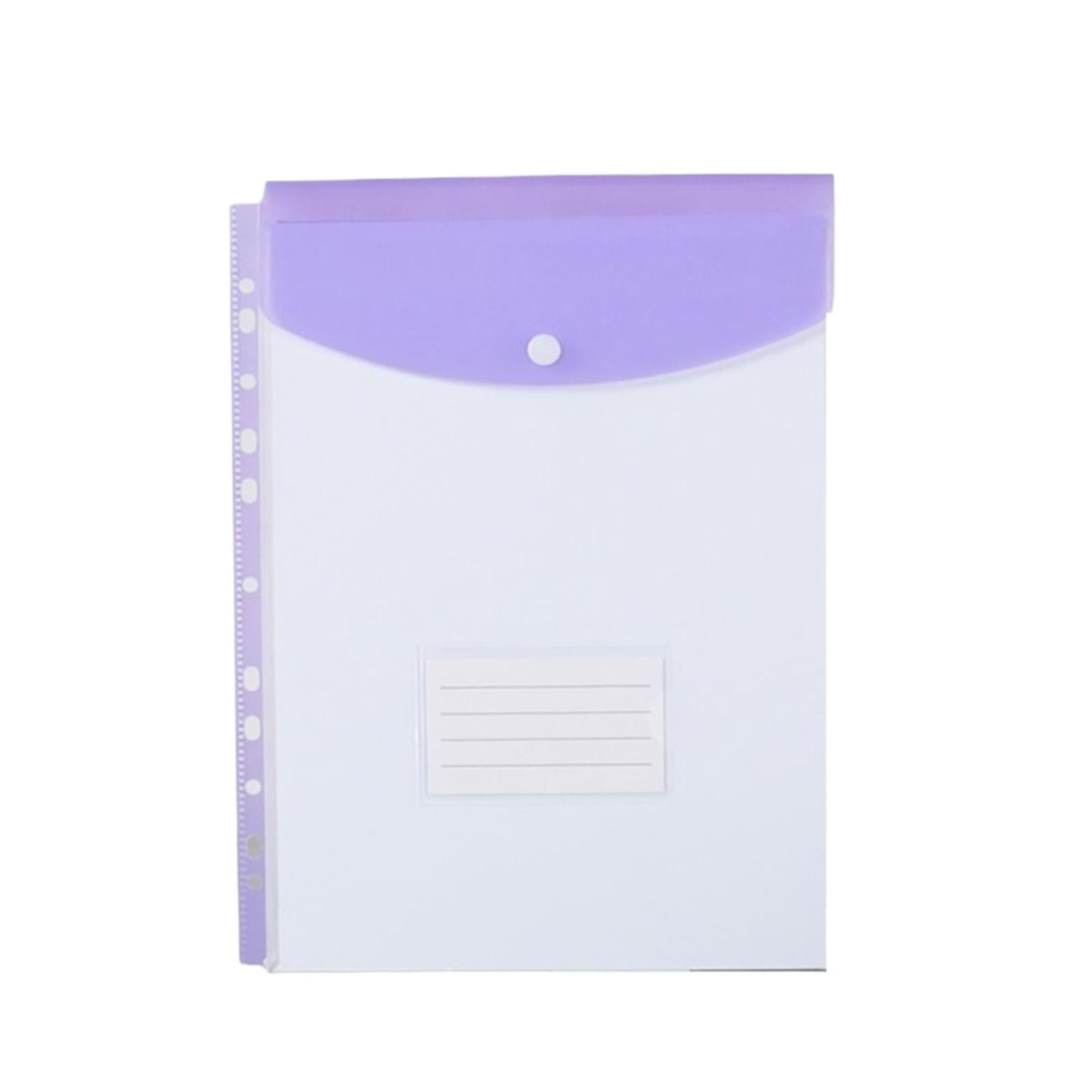 Cartelline portadocumenti, 12 pezzi, in polipropilene, trasparenti, formato A4, con 11 fori, per documenti scolastici (viola 2)