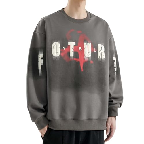 Sweat-shirt homme sans capuche ample pour camoufler les formes et rester au chaud en hiver