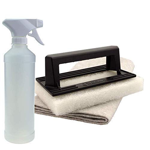 Woca Mini Pad weiß mit Handgriff inkl. Ölsaugtuch & Spraykopf Cover