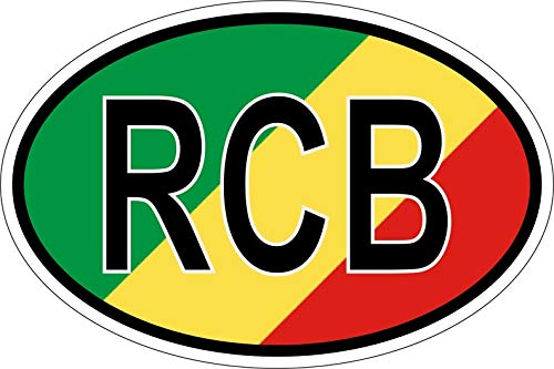 Akachafactory Autocollant Sticker Ovale Oval Drapeau Code Pays Afro Americain