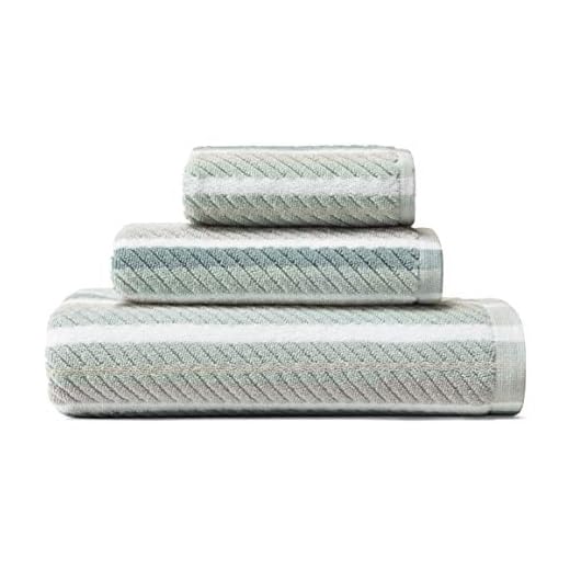 Tommy Bahama - Bath Towels Set, Highly Absorbent Cotton Bathroom Decor, Fade Resistant (Ocean Bay Blue, 3 Piece)