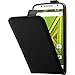 Produktbild PhoneNatic Kunst-Lederhülle kompatibel mit Motorola Moto X Play - Flip-Case schwarz + 2 Schutzfolien