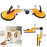 NiuLumea Per l'installazione del controsoffitto senza cuciture, altezza regolabile di 30 mm e angolo di 270 gradi con ventose da 5 pollici, superfici in marmo di quarzite e corian di livellamento del