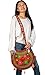 Tribe Azure Sling Shoulder Crossbody Women Messenger Satchel Tote Everyday Colorful Fashion Boho Bag Embroidered Elephant (Red)