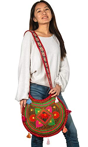 TribeAzure Sling Shoulder Crossbody Messenger Fashion Bag Embroidered Elephant Summer Beach Unique Boho2