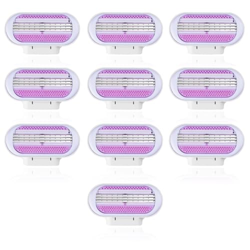 Afeitadora para mujer ComfortGlide Spa Breeze, afeitadora para mujer Venus 10 recambios de cuchillas, cuidado flexible para un afeitado suave, diseñado para cuerpo y pelo, 10 unidades