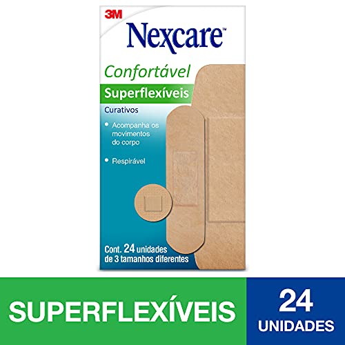 Nexcare, 3M, Curativos Superflexíveis, Sortidos, 24 unidades.