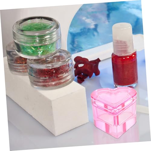 FOMIYES Sweet Heart Nail Art Dish Cristal Acrílico miniatura 5