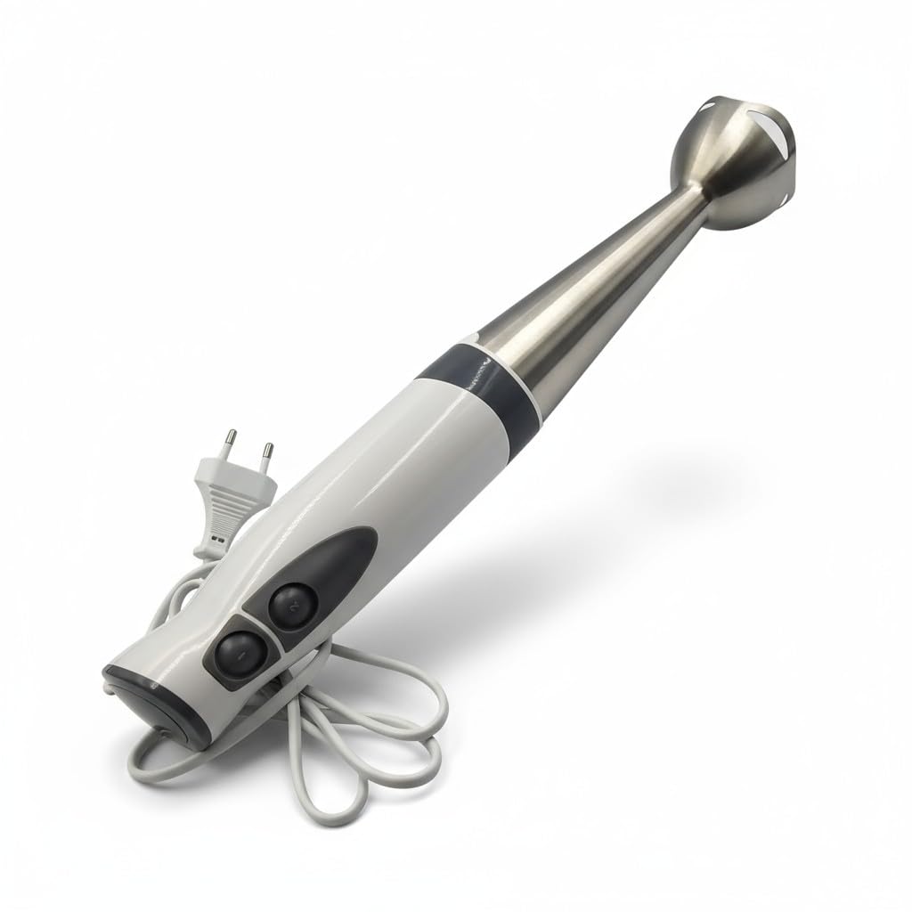 Batidora de mano de acero inoxidable de alta durabilidad y mango ergonómico