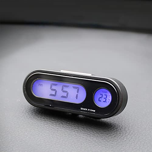 Gigicloud Car Clocks For Dash, Digital Dashboard Clock Mini Electronic Clock Vehicle Electronic Digital Clock Luminous Temperature Dashboard Clock Car Accessories For Vehicle, Auto, Car, Suv And More #TOP2