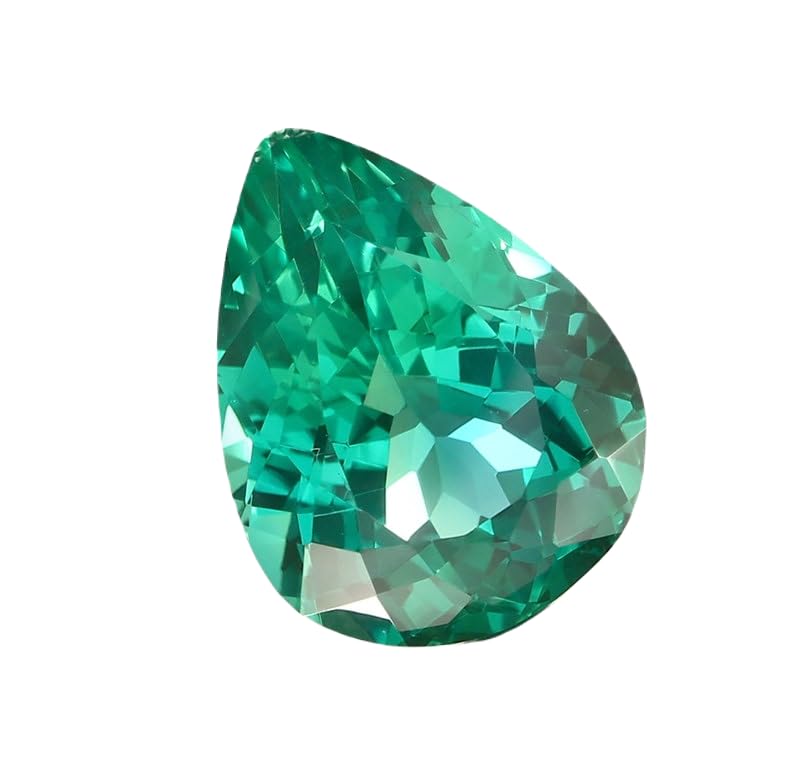 Saphir vert naturel 19x14mm gemme poire pour création bague collier