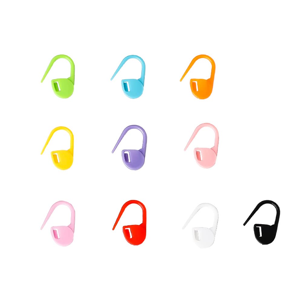 Stitch Markers 8 Colors Knitting Crochet Locking 80Pcs Stitch Needle Clip Counter with Clear Storage Case (Multicolor) Needle Clip Knitting Markers Sweater Yarn Clothing