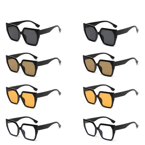 Lunettes de soleil de luxe polygonales et œil de chat avec protection UV400