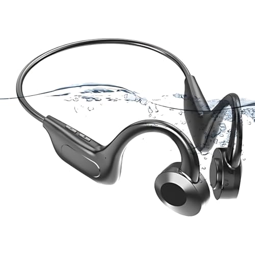 Bone Conduction Headphones, Bluetooth 5.3 Open-Ear Headphones with Mic, IPX5 Waterproof Wireless Sports Headset Earphones for Running Cycling Fitness Gym Workout Walking Hiking,USB-C Charge