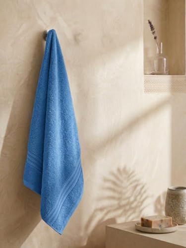 Image of Monte Carlo Essential 100% Cotton Bath Towel | 400 GSM Lightweight & Quick Dry | Soft Absorbent Large Towel 75x150 cm | Skin Friendly Daily Use Bathroom Towel for Men & Women (Jasper) | Boy Blue