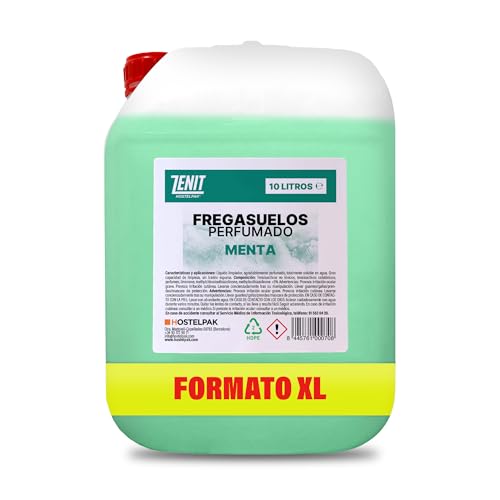Hostelpak | 10L - Fregasuelos perfumado Menta Menta Fregasuelos profesional, Para todo tipo de suelos, Aroma agradable y duradera