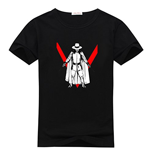 T-shirt V for Vendetta homme noir XXXL en coton confortable de grand tail