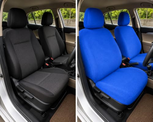 Image of JK Curtains Universal Fit Car Seat Cover Towel for 5 Seater Cars | Soft Plush Fabric Front & Rear Seat Covers with Headrest Covers | Full Seat Coverage | Washable & Reusable | Car Seat Protector