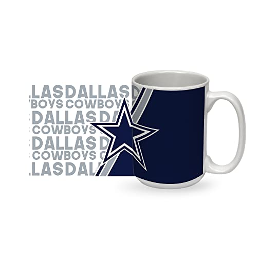 Image of Rico Industries NFL Football 15 oz White Ceramic Mug