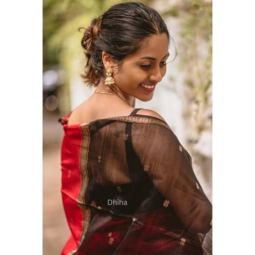 Image of Original Maheswari Cotton Silk Saree for Women | Kanjivaram Pure Silk Cotton Sari with Blouse | Zari Work | Tassels | Handloom Weave