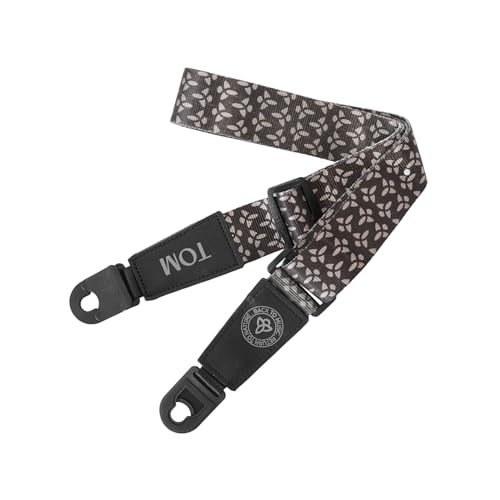 TOM Ukulele Strap Secure attachment In Seconds Sturdy & Fearless of Falling Non-Scratch Design for All Ukulele Sizes (Black)