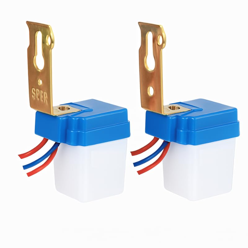 Quick Sense(QS-301): 220 V Auto Day/Night On & Off Photocell, LDR Sensor Switch (6 A) for Lighting Water Proof (Photocell - Sensor 6A(Set of 2))