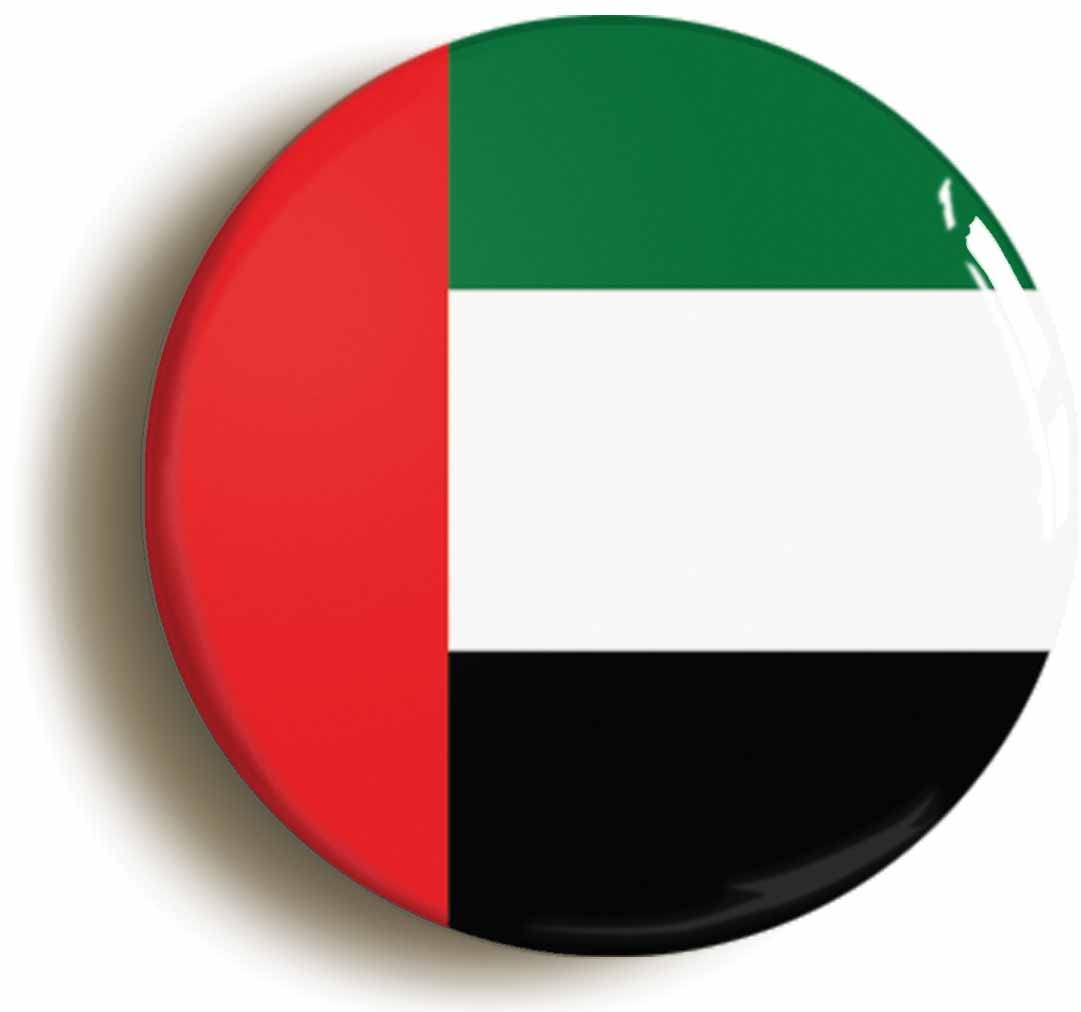 United Arab Emirates UAE National Flag Fridge Magnet (Circular 2inch / 50mm Diameter)
