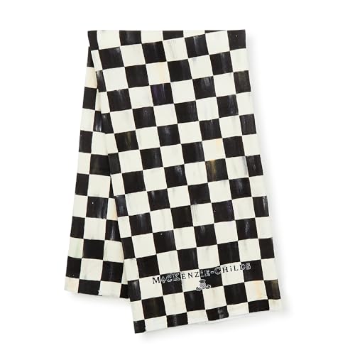 MACKENZIE-CHILDS Set of 1 Cotton Dish Towel Decorative Kitchen Towel Black-and-White Courtly Check