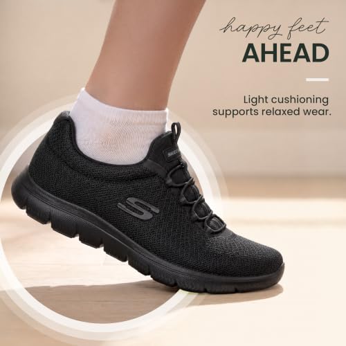 Skechers womens Summits Sneaker, Black, 8.5 US - image 6