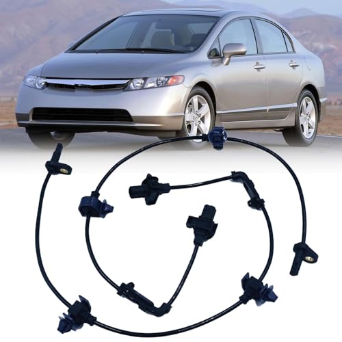 HHGKPVX ABS Wheel Speed Sensor Front Left Right Compatible with Honda Civic 2006 2007 2008 2009 2010 2011 Driver Passenger Side ABS Sensors # 57450-SNA-003 57455-SNA-003 2Pcs