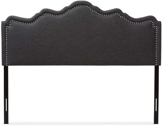 HomeStock Upholstered Headboard - Modern Fabric Bedroom Headboard - King Size Full/Dark Gray