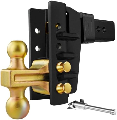 XPE Trailer Hitch,6 Inch Adjustable Drop Hitch,Fits 2 Inch Receiver, 25,000 Lbs Gtw - Tow Hitch for Heavy Duty Truck, Manic Beast, Solid Truck Hitch,Ultra Silent Adjustable Trailer Hitch X-652006