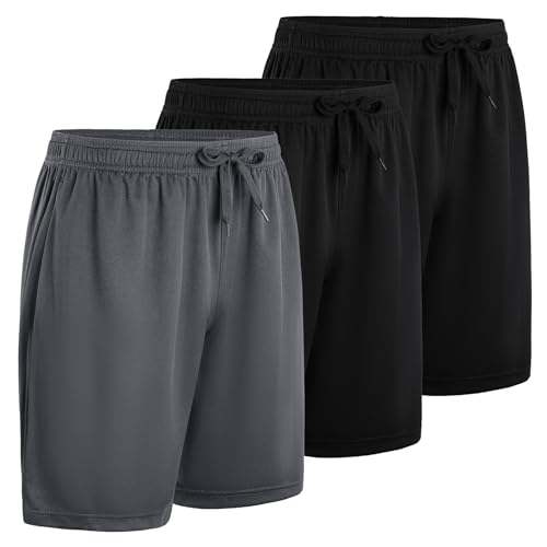 Short de sport pour homme extensible et séchage rapide noir taille L