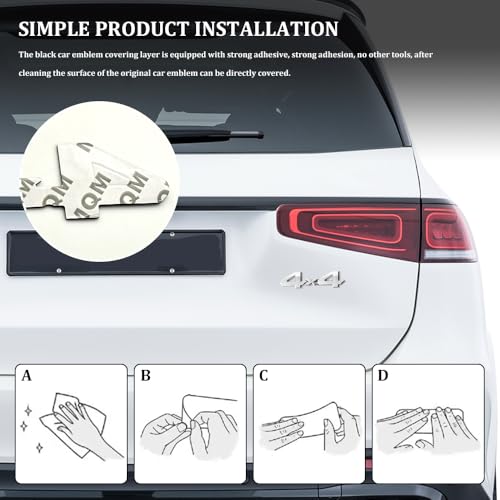 Image of 4x4 Emblem Sticker, Metal Car Emblems, 3D Fender Badge Decal Car Sticker, Universal 4X4 Emblem Badge 3D Logo Car Exterior Accessories Fit for SUVs Trucks Pickups (4X4, Silver)