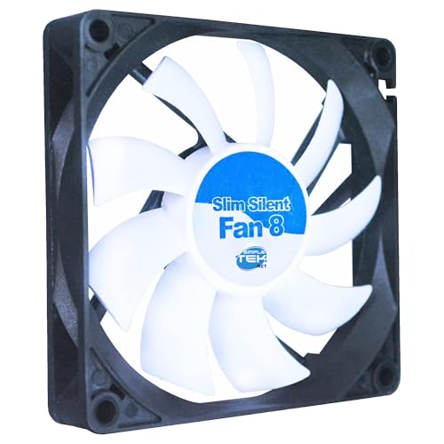 Ventilateur 80 mm silencieux SIMPLETEK blanc 12V pour châssis PC PC 8cm