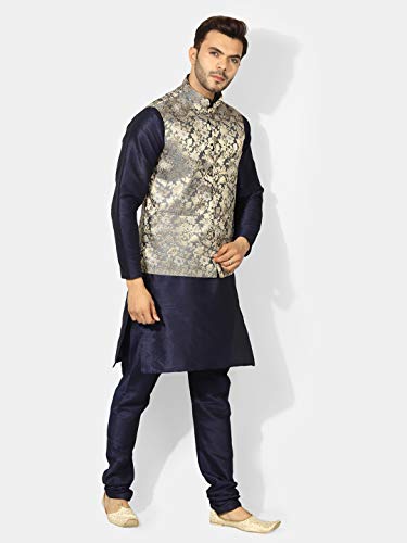 Image of UnM Men Silk Blend Classic Kurta Set