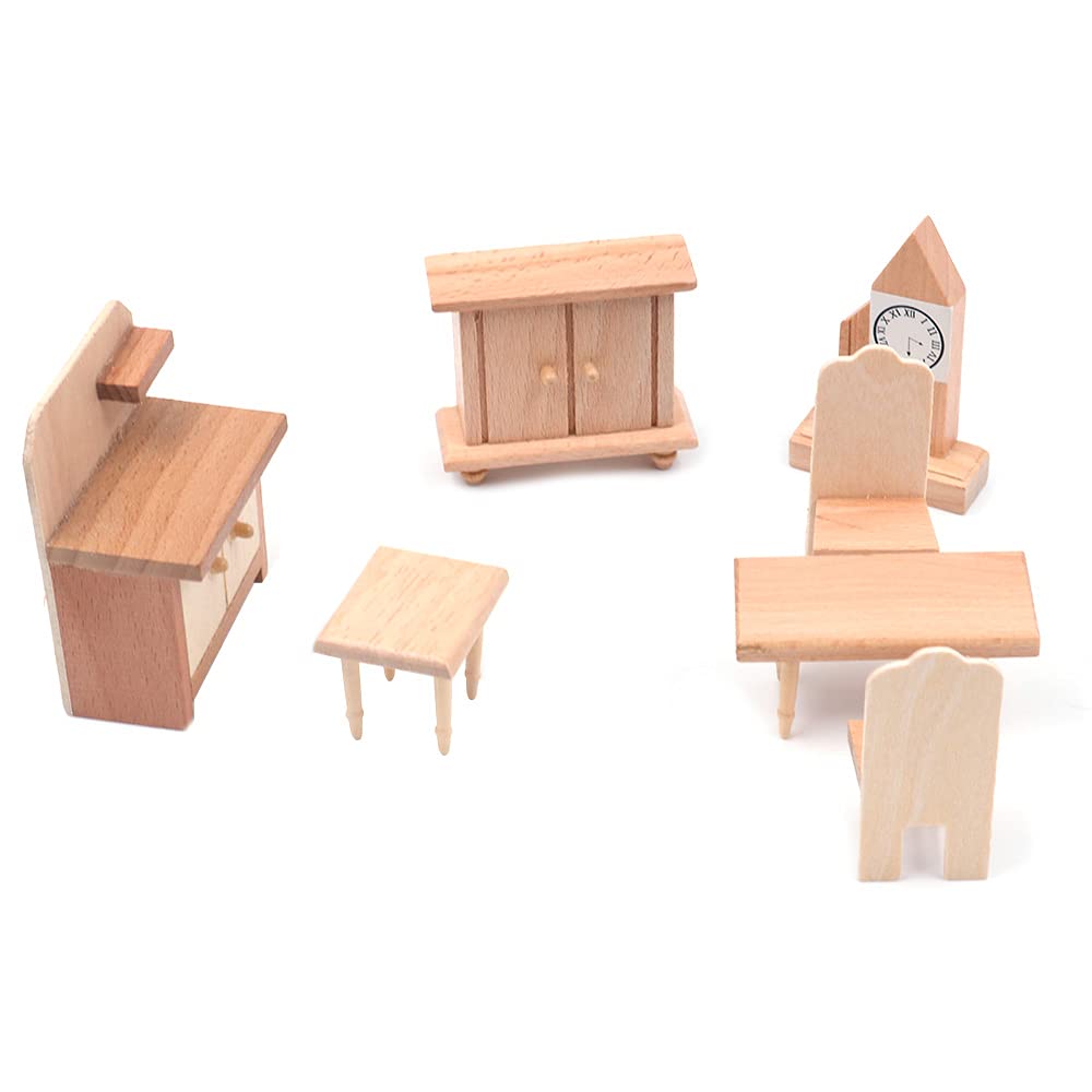CENPEK Meubles de maison de poupée à l'échelle 1:12 - Meubles miniatures en bois - Accessoires de maison de poupée - Modèle de meubles de cuisine CENPEK Meubles de maison de poupée à l'échelle 1:12 - Meubles miniatures en bois - Accessoires de maison de poupée - Modèle de meubles de cuisine