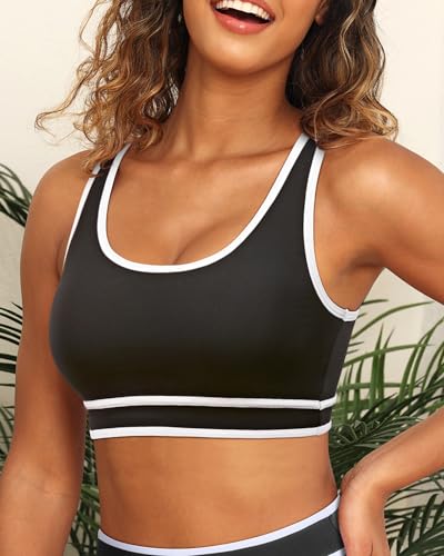 Women Sports Bra Bikini Top Athletic Bathing Suit Swimsuit Top for Teen Girls4