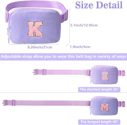 Image of Belt Bag for Girls Gifts - Birthday Gifts for Teenager, Personalized Gifts for Mom Freind Sister Teacher, Graduation GiftsInitial Crossbody Bag Belt Bag for Women V