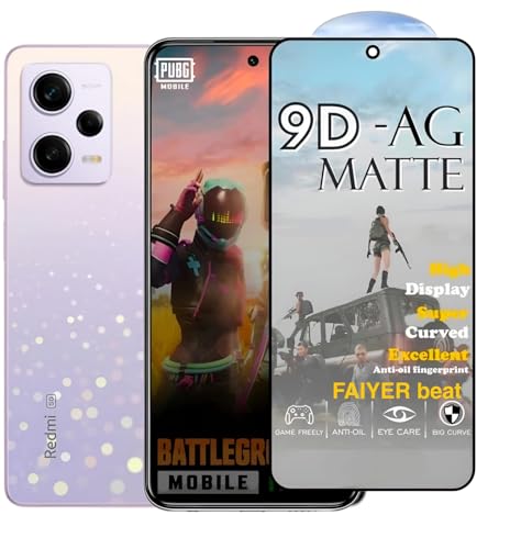 Image of Premium Tempered Glass for REDMI NOTE 12 PRO (matte finish glass, Pack of 1) Full Screen Coverage gaming matte Screen Protector Guard (REDMI NOTE 12 PRO)