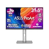ASUS 6K モニター ProArt PA32QCV / 31.5インチ / 【DGPイメージングアワード2025 金賞】 / IPS/HDMI/DisplayPort/Thunderbolt 4(96W給電) / Auto KVM / 98% DCI-P3 / 色精度 ΔE < 2 / VESA DisplayHDR 600 / エルゴノミクススタンド/国内正規品