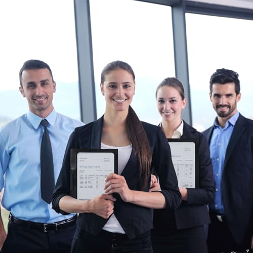 Yeaqee 25 capas de relatório transparentes com clipe barra deslizante capa de pasta de relatório de