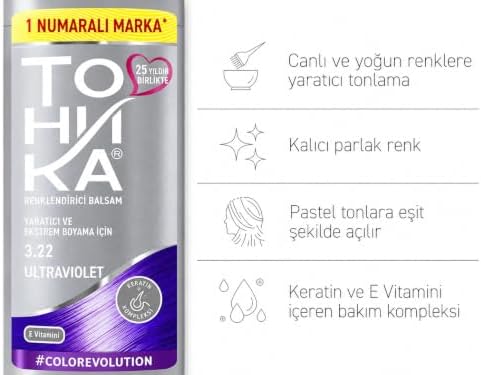 TONIKA Renk Veren Saç Balsamı 3.22 Ultraviyole Mor (Ultraviolet) 150 ml | peroksit ve amonyak içermez - Görsel 3