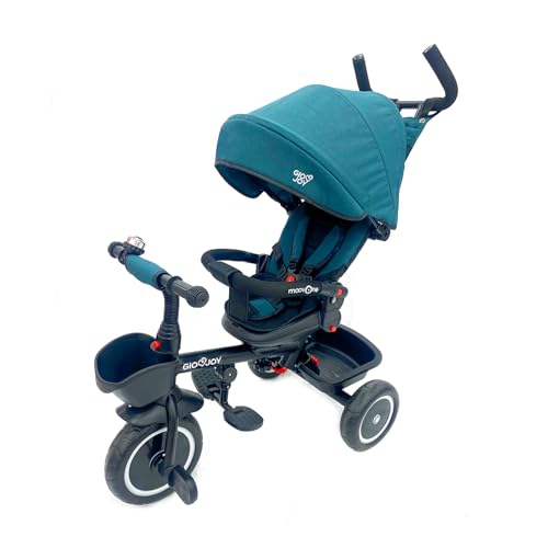 Triciclo Evolutivo Moov-1 4-in-1 per Bambini dai 18 mesi (Verde Blu)