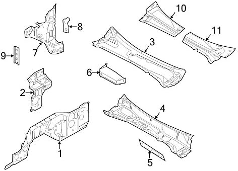 Ford BC3Z25022A68AA - Grille Cowl Top