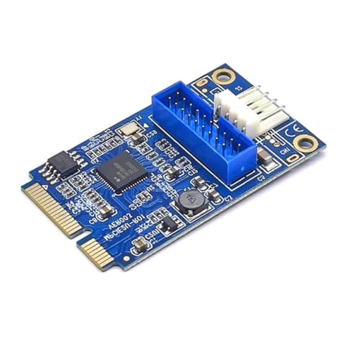 Tarjeta de expansión Mini PCIE a 19 pines USB 3.0 interna para Windows 10 de 5 Gbps 3
