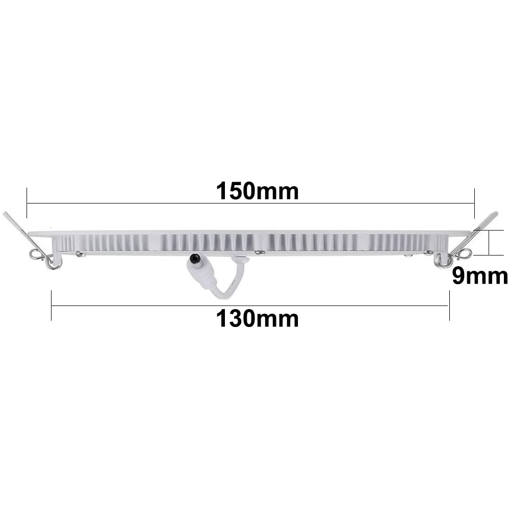 Spot Led Encastrable Extra Plat, 2 Pack 9W 810LM LED Downlight | Blanc Froid 6500K, AC 85-265V, Grand panel 145 x 145mm, Extra Plat 9mm, Rond Plafond Encastré Pour Cuisine,Salon,Couloir
