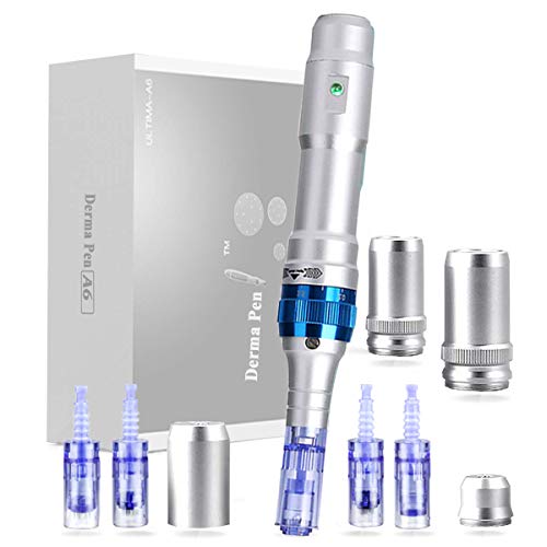 Dr pen Ultima A6, Missicee 0.25-2.5mm Dermapen profesional eléctrico Auto Stamp Cartuchos para el tratamiento de la pérdida de cabello cicatriz acné cicatrices con 2pcs 12 Pin+36pin+42pin Needles